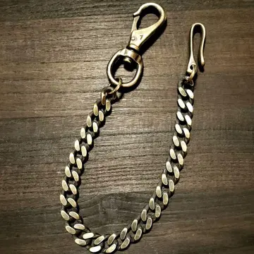 훈증 놋쇠 키헤이 14mm 월렛 체인 빈티지 브라스 카라비너
