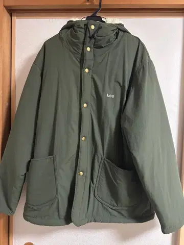 Lee 플리스 라이닝 다운 자켓 올리브 그린