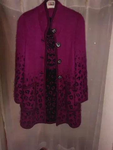 이타리야 코트 9호 핑크, 모헤어,