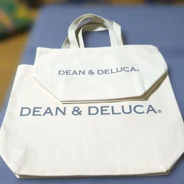 DEAN & DELUCA 로고 토트백 대와 소 2장 세트