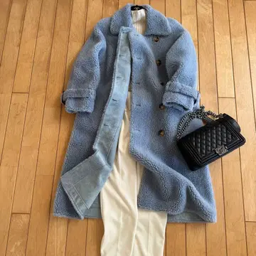 컨디션 최상 이탈리아제 보아 코트 테디