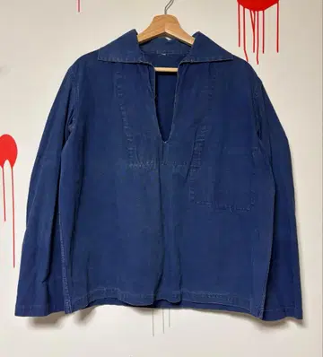 프렌치 빈티지 Indigo Metis 피셔맨 스모크