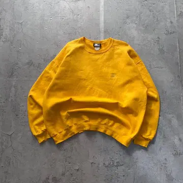 90s 스타터 USA 구제 의류 자수 로고 맨투맨 트레이닝복 머스타드