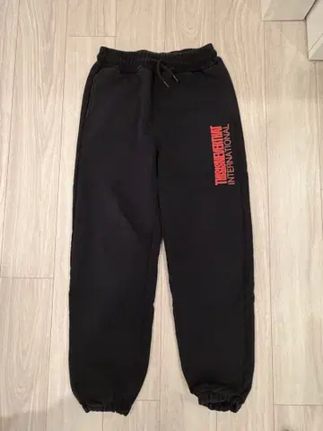 스웨트 팬츠 M 블랙 프린트 로고