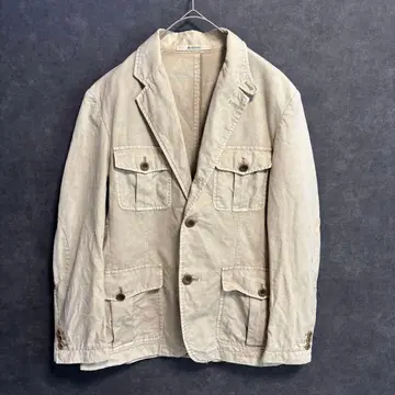 t2093 [ 에디피스 ] 코튼 린넨 테일러드 자켓 사이즈 44 남성용