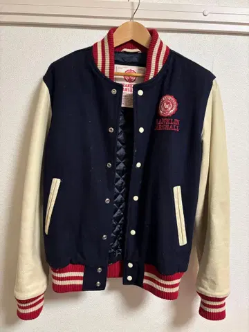 FRANKLIN MARSHALL 바시티 자켓 네이비/아이보리