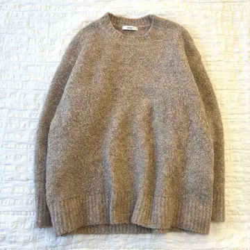 새상품급 JOURNAL STANDARD 알파카 혼방 부클레 크루넥 니트