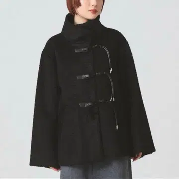 [ 새상품 ] ray beams 샤기 토글 버튼 하프 코트