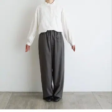 그레이 와이드 팬츠