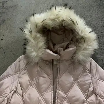 KUMIKYOKU 퍼 다운 자켓 핑크 y2k 헤이세이 갸루