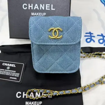 데님 숄더백 데님 퀼팅 코인 케이스