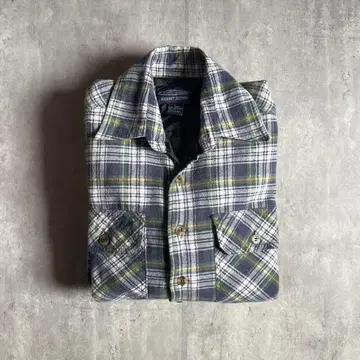 [ 80s vintage ] 플란넬 셔츠 안감 퀼팅 좋은 배색 구제 의류