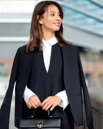 블랙 노카라 자켓