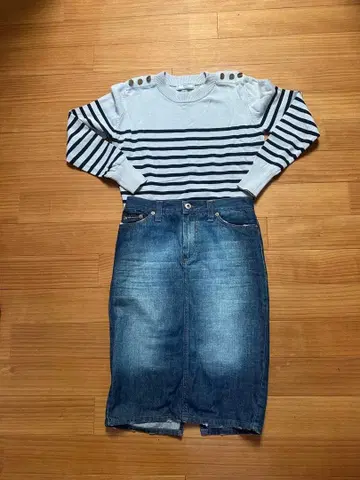 스콧 클럽 페넬 긴팔 보더 니트