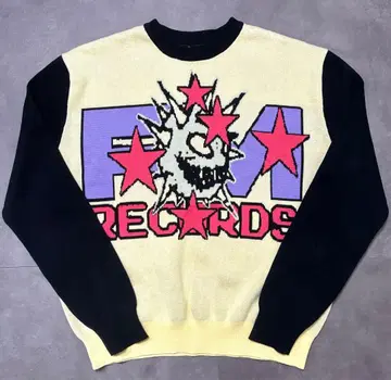 HALF-EVIL 333 니트 스웨터 유행 디자인 캐주얼 M 사이즈