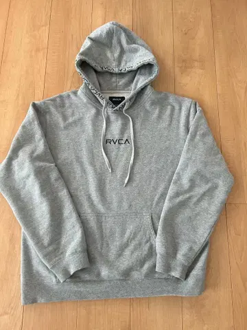 RVCA 후드티 루카 후드티 그레이 M 센터 자수