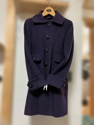 다크 퍼플 울 코트 15호