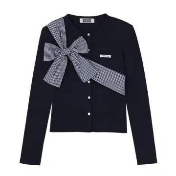 CRANK 리본 타이 니트 가디건