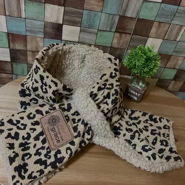 레오파드 머플러 핸드메이드