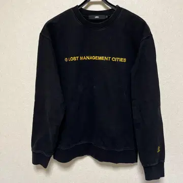 한국 브랜드 LMC 로스트 매니지먼트 시티즈 자수 로고 맨투맨 블랙 L