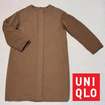 UNIQLO 롱 다운 코트 / M 카멜 경량 따뜻한 방한 미사용 새상품