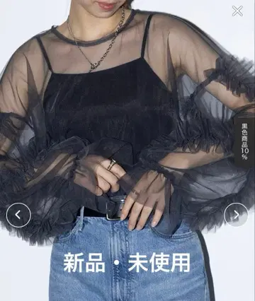 프릴 시어 튤 블라우스 (MAISON BREEZE reveur)