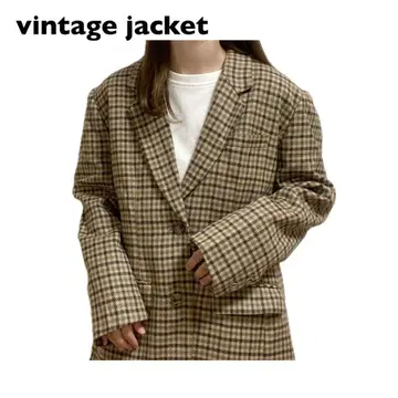 vintage jacket 빈티지 울 자켓 셰퍼드 체크
