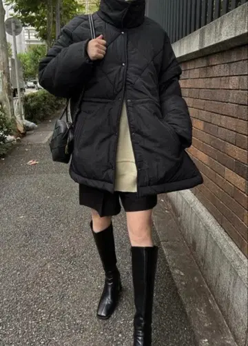 willfully 퀼팅 충전솜 판초 코트