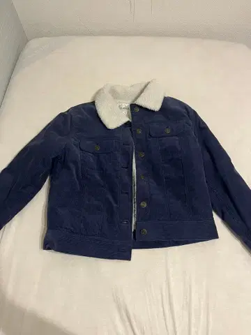 코듀로이 네이비 G 보아 옷깃