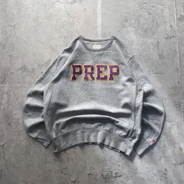 USA 구제 의류 PRPE 자수 센터 로고 맨투맨 트레이닝복 L 사이즈