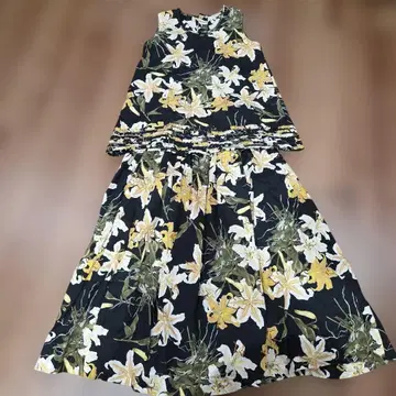 [레어] 카네코 이사오 Kanekoisao 백합 패턴 셋업 레트로