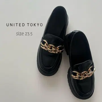 유나이티드 도쿄 UNITED TOKYO 로퍼 23.5 블랙 소가죽