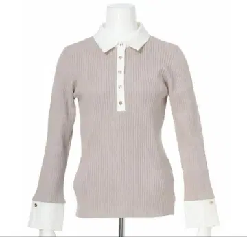 JUSGLITTY 셔츠 칼라 니트