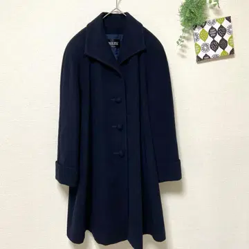 [ 도쿄 스타일 ] 네이비 울 코트 A라인 M~L 상당 여성용