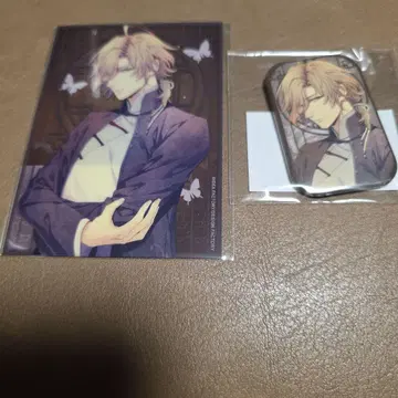 앙리 캔뱃지 코키치와 앙리의 브로마이드 마루쿠지 세트