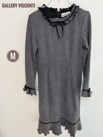 택 포함 새상품 [ GALLERY VISCONTI ] 프릴 리본 원피스