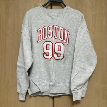 BOSTON 99 그레이 맨투맨