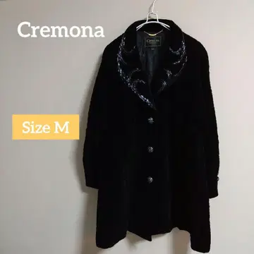 [ 겨울 나들이에 ] 80s VINTAGE 비즈 자수 블랙 롱 코트 겨울