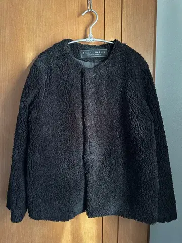 TRAVAIL MANUEL 푸들 노카라 자켓 블랙