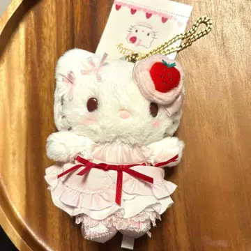 헬로키티 마스코트 백참 (딸기 휘핑 케이크)