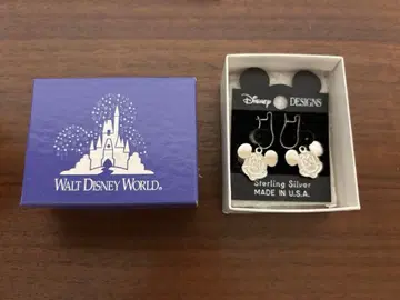 디즈니 월드 미국 미키 귀걸이 월드 실버