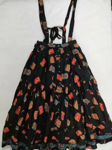 PINK HOUSE 핑크하우스 서스펜더 플레어 스커트