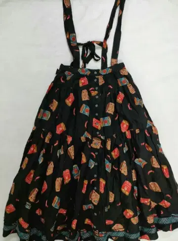 PINK HOUSE 핑크하우스 서스펜더 플레어 스커트