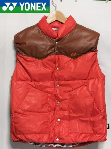 YONEX 골프 다운 베스트 자켓 브라운/오렌지
