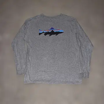 patagonia 그레이 긴팔 티셔츠