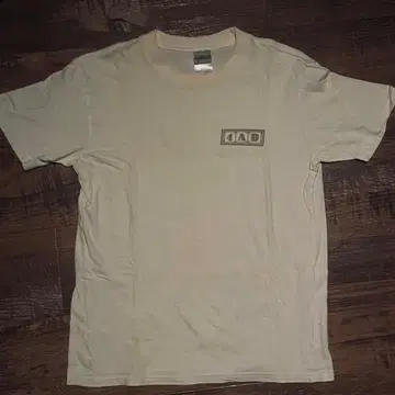 4AD - 로고 T셔츠 크림색