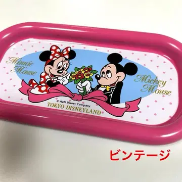 도쿄 디즈니랜드 구 로고 레트로 미키 미니 트레이 쟁반 트레이