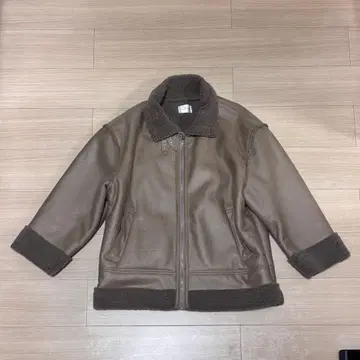 OLIVE des OLIVE 페이크 무스탕 플라이트 자켓