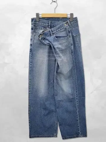 BEAUTY&YOUTH 데미지 랩 와이드 데님 팬츠 M