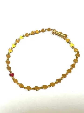 [ 새상품 모든 부속물 포함 ] MHT 스몰 '하트' 파이에트 팔찌